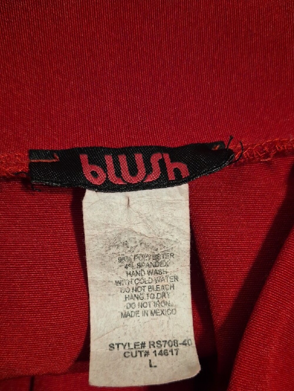 Blush Red High-Low Pleated Skirt Size Large - Picture 8 of 8